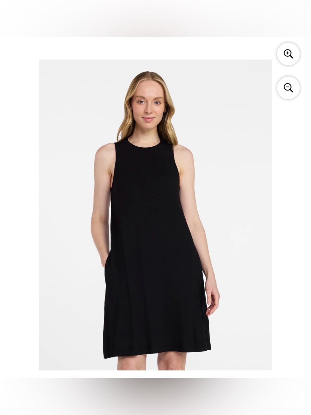 Time & True Sleeveless Black Dress